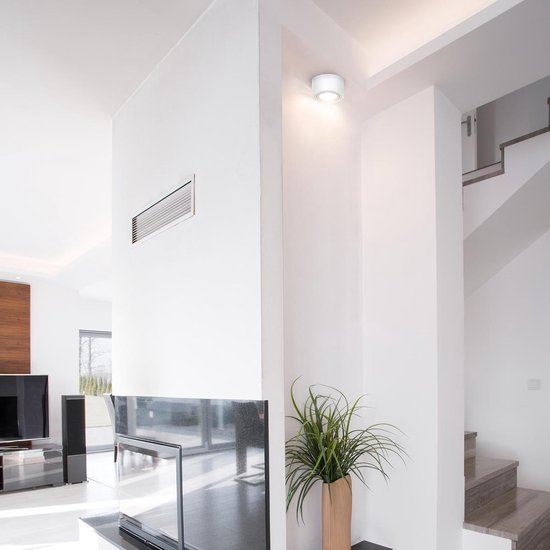 BRILONER Tube - LED Opbouwspot - plafondspot - plafonniére kantelbaar - 3.000K warm wit licht - 5W - Ø 9cm - wit Tweede kans