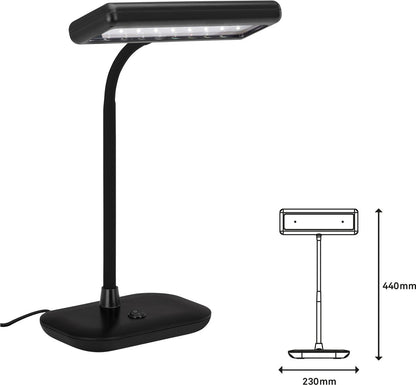 BRILONER - DAYLIGHT - LED Bureaulamp - daglichtlamp - tafellamp - draaibaar en kantelbaar - 75 W - zwart
