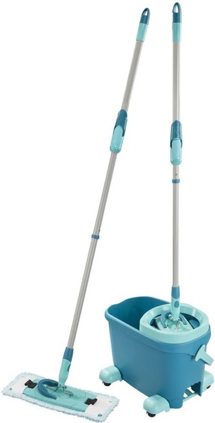 Leifheit Clean Twist M vloerwisser Ergo mobiel - dweil set compleet systeem met wieltjes - 33 cm - 6 liter Tweede kans