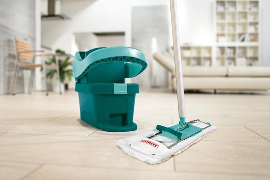 Leifheit Profi XL vloerwisser - compleet systeem - micro duo - met wieltjes - 42 cm wisbreedte - 8 ltr emmer Tweede kans