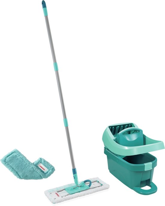 Leifheit Profi XL compleet vloerwissysteem - met wieltjes - micro duo doek - EXTRA static stofdoek - 42 cm wisbreedte Tweede kans