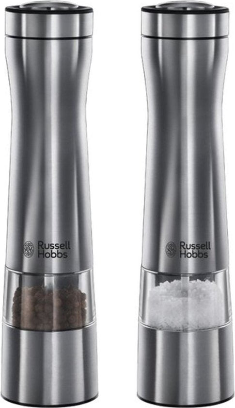 Russell Hobbs Peper- & Zoutmolen Set Elektrisch - 23 cm - RVS Tweede kans
