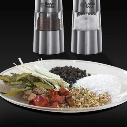 Russell Hobbs Peper- & Zoutmolen Set Elektrisch - 23 cm - RVS Tweede kans