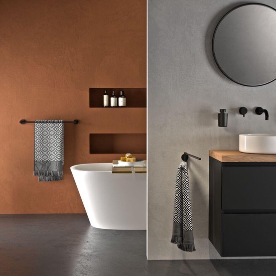 Tiger Urban - Handdoekrek 2-armig - 45 cm - Zwart Tweede kans