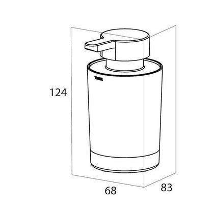 Tiger Tune - Zeepdispenser 180 ml - vrijstaand - Goud geborsteld / Zwart Tweede kans