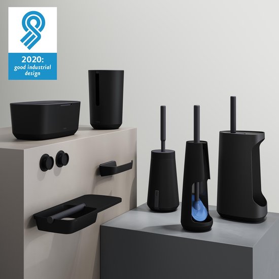 Tiger Tess - Wc rolhouder met planchet - 32,1 cm - Zwart / Antraciet Tweede kans