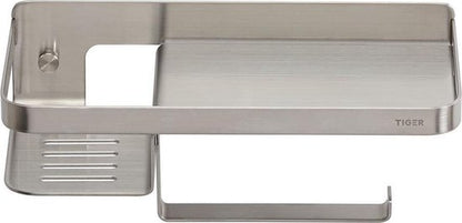 Tiger Caddy - Wc rolhouder met planchet 24 cm - RVS geborsteld Tweede kans