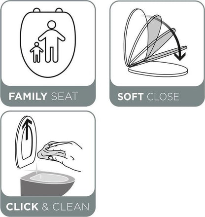Tiger Tulsa - WC bril U-vorm - Toiletbril met deksel - Soft close - Easy Clean functie - Thermoplast Wit Tweede kans