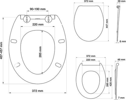 Tiger Blade - WC bril - Toiletbril met deksel - Soft Close - Easy Clean functie Tweede kans