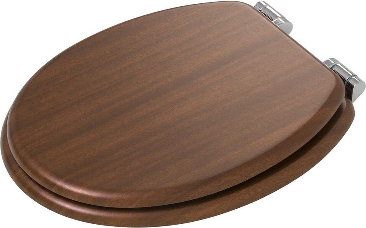 Tiger Douglas - WC bril - Soft Close - MDF / FSC - Walnoot Tweede kans