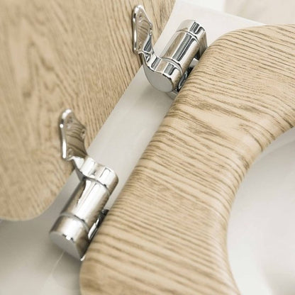 Tiger Steigerhoutlook - WC bril - Toiletbril met deksel - Soft Close - MDF - Eiken Tweede kans