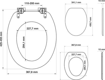 Tiger Reno - WC bril - Toiletbril met deksel - Soft Close - MDF - Wit Tweede kans
