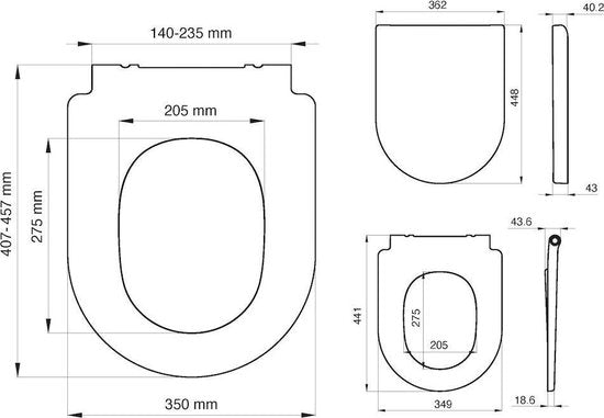 Tiger Memphis - WC bril D-vorm - Toiletbril met deksel - Softclose - Easy Clean functie - Duroplast Wit Tweede kans