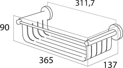 Tiger Boston - Doucherek - Douchemand 36,5 cm - RVS geborsteld Tweede kans