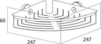 Tiger Boston - Doucherek - Douchemand hoek 24,7 cm - RVS gepolijst Tweede kans