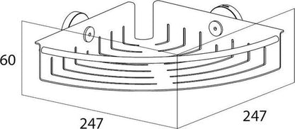 Tiger Boston - Doucherek - Douchemand hoek 24,7 cm - RVS geborsteld Tweede kans