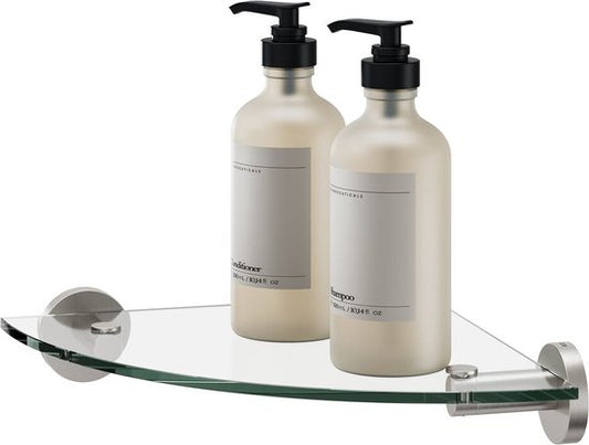 Tiger Boston - Hoekplank 25 cm - Zonder boren - Planchet - Boren of lijmen - RVS geborsteld Tweede kans