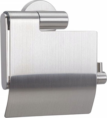 Tiger Boston - Wc rolhouder met klep - Toiletrolhouder - Zonder boren - Boren of lijmen - RVS geborsteld Tweede kans