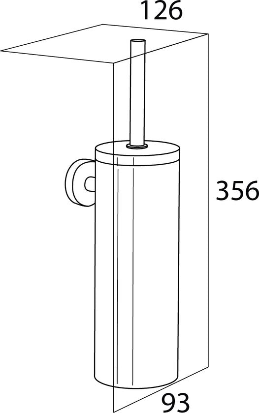 Tiger Boston - Toiletborstel met houder - WC borstel met houder hangend - Zonder boren Tweede kans
