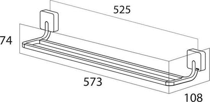 Tiger Impuls Handdoekrek dubbel - RVS geborsteld Tweede kans