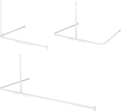 Sealskin - Easy Roll Douchegordijnstangset - Universeel - L en U vorm montage - 90x90x90 cm - Wit Tweede kans