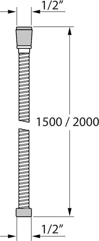 Tiger Excellence Doucheslang 150 cm - RVS geborsteld Tweede kans