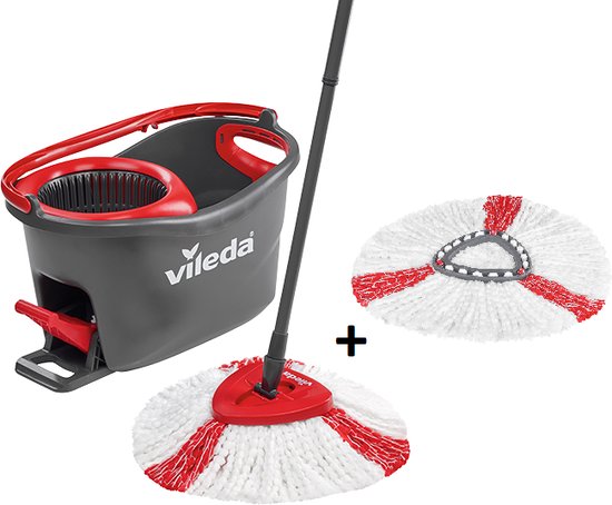 Vileda Turbo 2in1 - Pedaalsysteem met 2 vervangingen - Microvezelmop 2in1 tweede kans