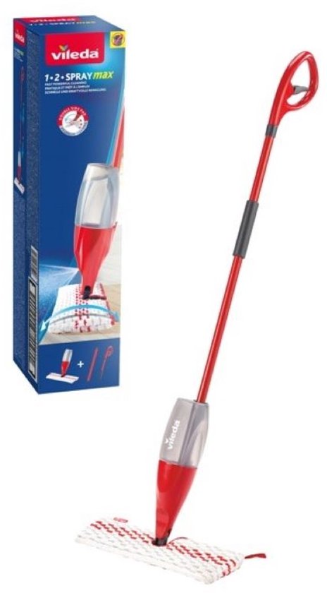 Vileda 1.2. Spray MAX spraymop - Microvezelmop met spraysysteem - Geschikt voor alle soorten vloeren tweede kans
