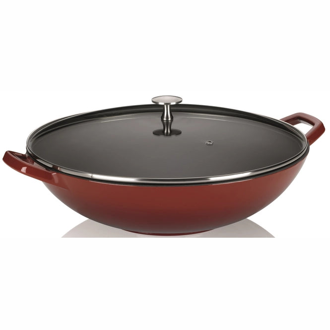 Wokpan Gietijzer Rood, 36 cm - Kela | Calido