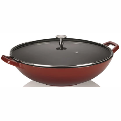 Wokpan Gietijzer Rood, 36 cm - Kela | Calido