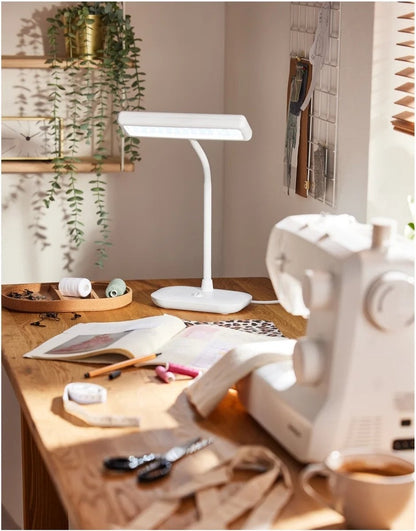 LIVARNO Home LED-daglichtlamp - Hobby - Bureaulamp - Flexibele hals - Lees Lamp - bureauwerk lamp - 7.5w 800lm Wit