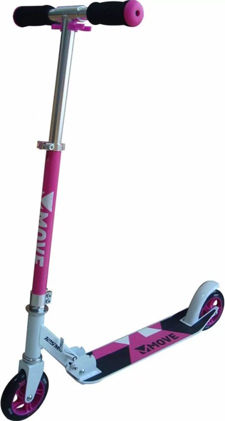 Step - Move Scooter 125 Pink - roze wit - 125mm - vouwbaar - in hoogte verstelbaar - vanaf 3 jaar