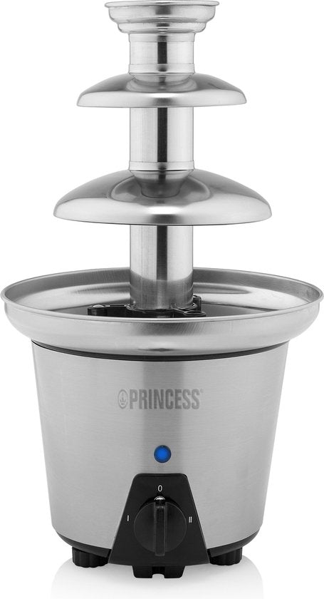 Princess 292998 Chocoladefontein XL – Chocolade fondue - 3 Lagen – Warmhoudfunctie - 90W - Extra groot