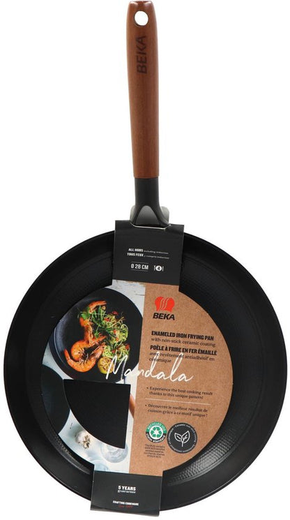 Beka Mandala Pan Non-Stick - Ø 28 cm – Unieke patroon - 100% PFAS-Vrije Antiaanbaklaag - Geschikt voor Inductie & BBQ