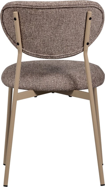 WOOOD Valor Eetkamerstoelen - Polyester - Zand- Set van 2