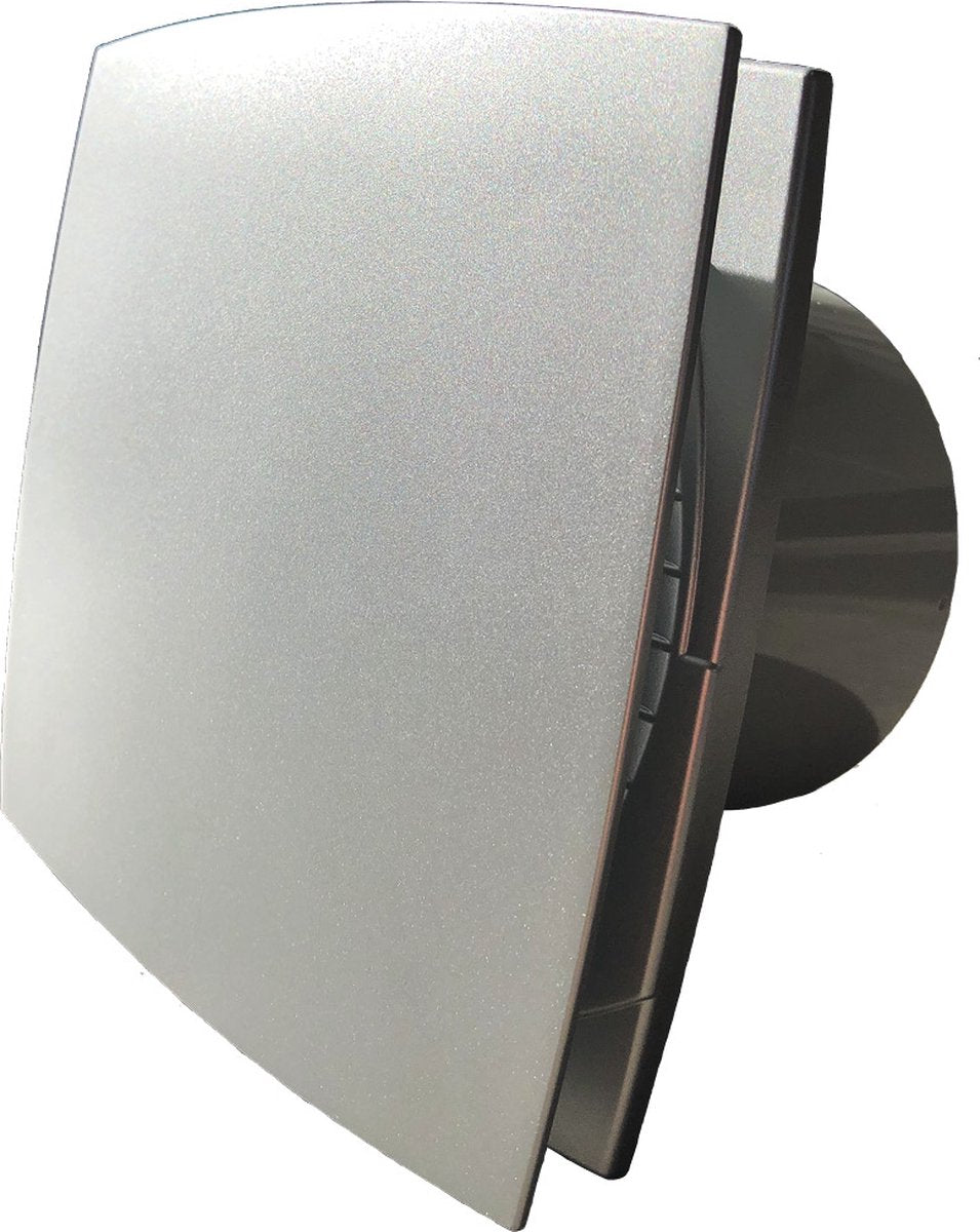Badkamerventilator Design Ø125 mm - Timer - Vochtsensor - Zilver mat Tweede kans
