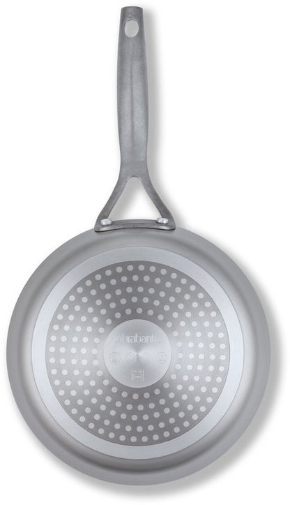 Brabantia Dusk 2-delige Koekenpannenset Ø 20 & 24cm – 100% PFAS Vrij - Keramische Antiaanbaklaag – Inductie Koekenpannenset - Vaatwasser- en Ovenbestendig – Grijs