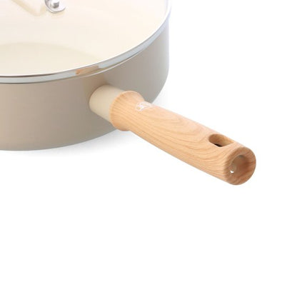 GreenChef Nordics keramische inductie hapjespan met deksel 24cm/3.1L - PFAS-vrij - Inductie pan - Inductie hapjespan - Vaatwasserbestendig Tweede kans