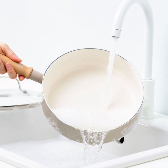 GreenChef Nordics keramische inductie hapjespan met deksel 24cm/3.1L - PFAS-vrij - Inductie pan - Inductie hapjespan - Vaatwasserbestendig Tweede kans