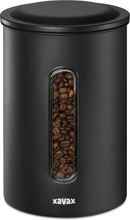 Xavax Koffieblik voor 1,3 kg bonen of 1,5 kg poeder, luchtdicht, aromadicht, zw