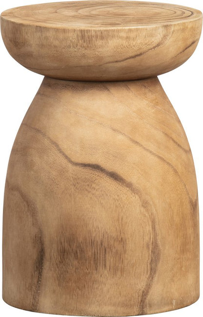 WOOOD Bink Kruk - Hout - Naturel - 40x28x28 LET OP! bovenkant kruk is beschadigd!&nbsp;