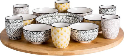 Cosy&Trendy Azra 14-Delig Draaischotel - Ø 40 cm - Bamboe Tweede kans