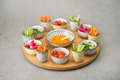 Cosy&Trendy Azra 14-Delig Draaischotel - Ø 40 cm - Bamboe Tweede kans