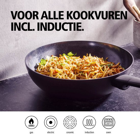 Brabantia VANTA Wok pan - Ø 30 cm – Ergonomisch en licht - 100% PFAS vrij Tweede kans