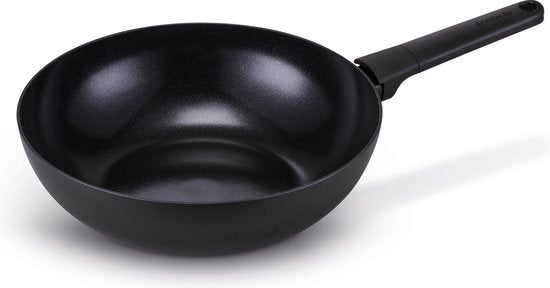 Brabantia NERO Wokpan - Ø 30 cm - 100% PFAS vrij- 100% Gerecycleerd - Geschikt voor inductie Tweede kans