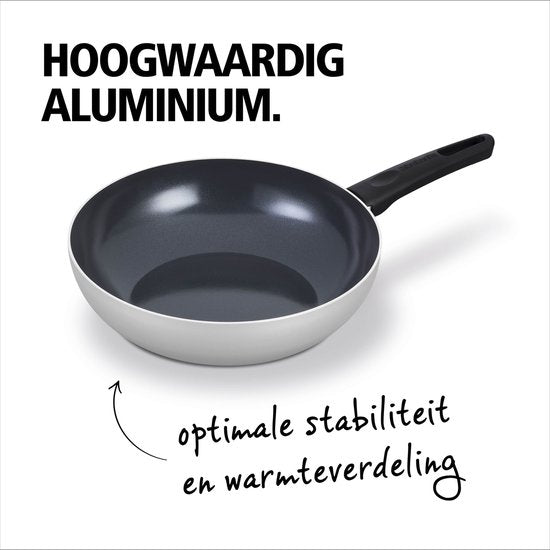 Brabantia INDU+ R Wokpan - Ø 28 cm – 100% gerecycled - keramische antiaanbaklaag – ergonomisch en licht Tweede kans
