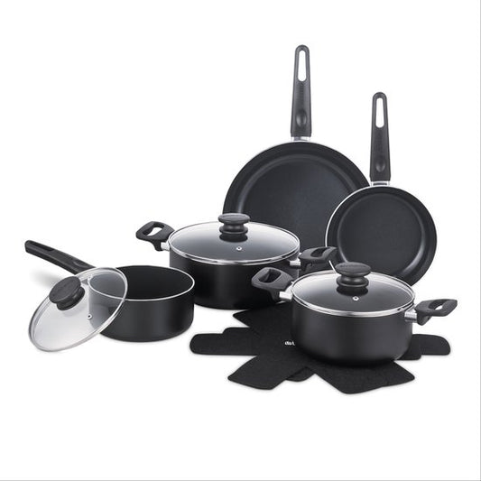Brabantia Cooking Pleasure set - 7- delig - Inductie - Keramische anti aanbaklaag - 100% PFAS vrij - Zwart Tweede kans