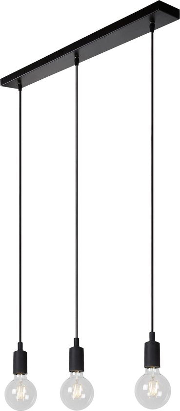 Lucide FIX - Hanglamp - 3xE27 - Zwart Tweede kans