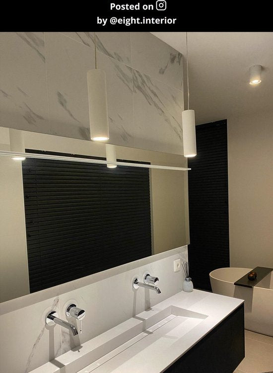 Lucide GIPSY - Hanglamp - Ø 7 cm - 1xGU10 - Wit - Japandi Tweede kans