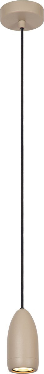 Lucide EVORA - Hanglamp - Ø 10 cm - 1xGU10 - Taupe Tweede kans